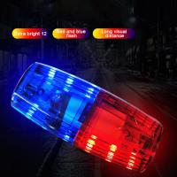 LED Red Blue Multifunction Clip Flashing Warning Safety Shoulder Light USB Charging Emergency Lamp Drop ShippingBlue Red