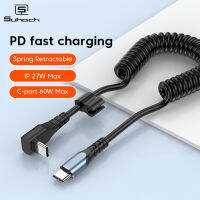 รถฤดูใบไม้ผลิ27วัตต์ USB C สายฟ้าเคเบิ้ลสำหรับ 14 13 PD 60วัตต์อย่างรวดเร็วชาร์จ Type C เพื่อ USB C เคเบิ้ลสายข้อมูลสำหรับ Huaiwei ซัมซุง