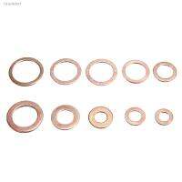 ✉┇♘ MAYITR Solid Copper Washer M5 to M14 Full Gasket Flat Ring Automobile Hardware Tool Hydraulic Fuel Parts Kit 200 Pieces