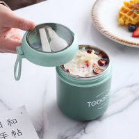 Childrens spoon school free leak proof Mini soup hot food bottle container 500ml stainless steel hot water bottle lunch box