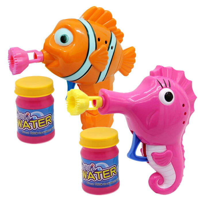 Bubble Gun Nemo Clown Fish Sea Horse Gun Shooter Soap Bubble Blower ...