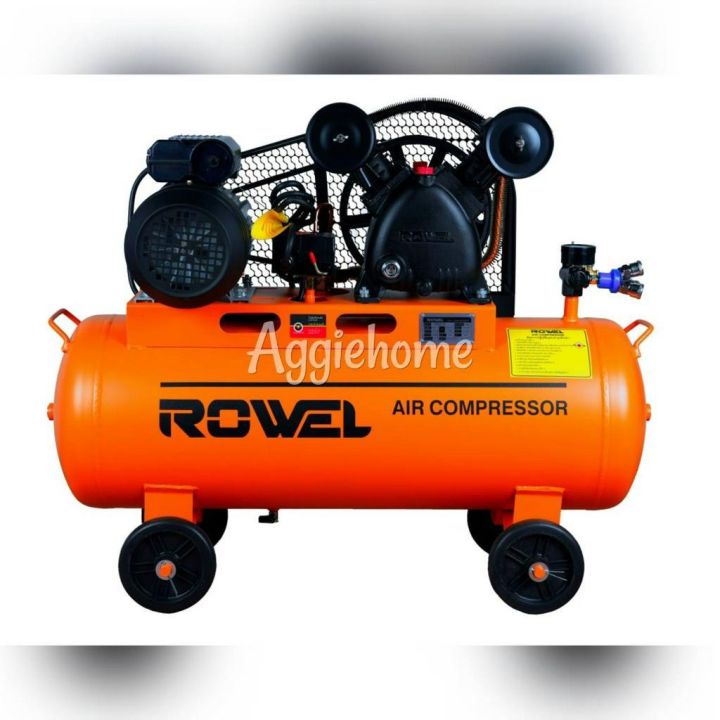 rowel-ปั๊มลมสายพาน-รุ่น-bv2065-110-สีส้ม-กำลัง-3hp-ขนาด-110-ลิตร-แรงดัน-8-บาร์-ปั๊มลม-เครื่องปั๊มลม-สูบลม-จัดส่ง-kerry