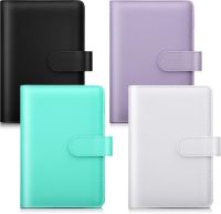 ☜✒♣ Macaron Color A5 A6 6 Ring Binder PU Clip-on Notebook Leather Loose Leaf Notebook Cover Notebooks Journal Kawaii Stationery