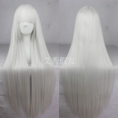 Crown Shop Cos1m Long Straight Hair Wig Pure White Mercury Light Inuyasha Killing Pill Noodle Code cos Men Women8.19