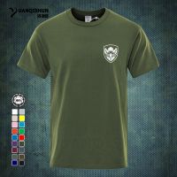 Gunfighters Medal Design Print T-Shirt Fun Gun War Game T Shirts 16 Colors Pure Cotton Casual Custom Short Sleeves Tops Tee