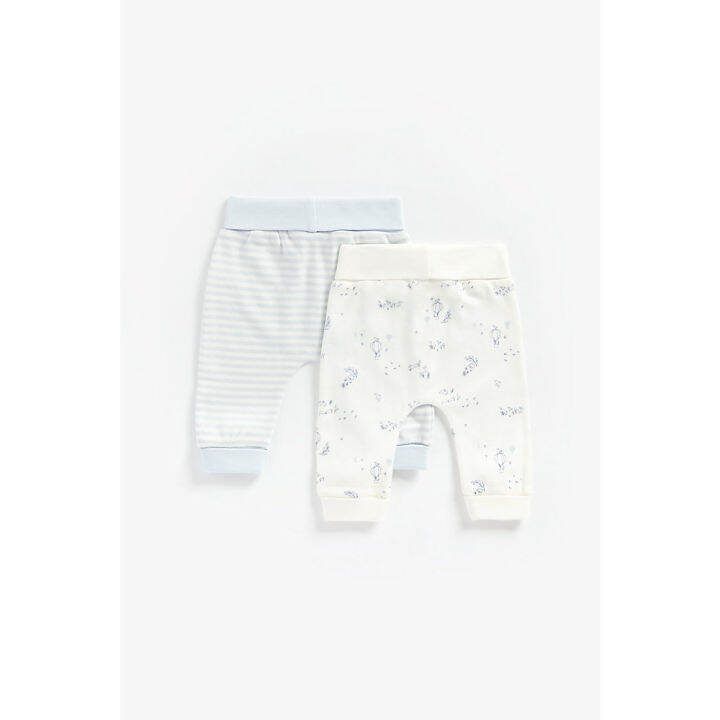 กางเกงจ๊อกเกอร์เด็กทารก-mothercare-balloon-and-striped-organic-cotton-joggers-2-pack-za272