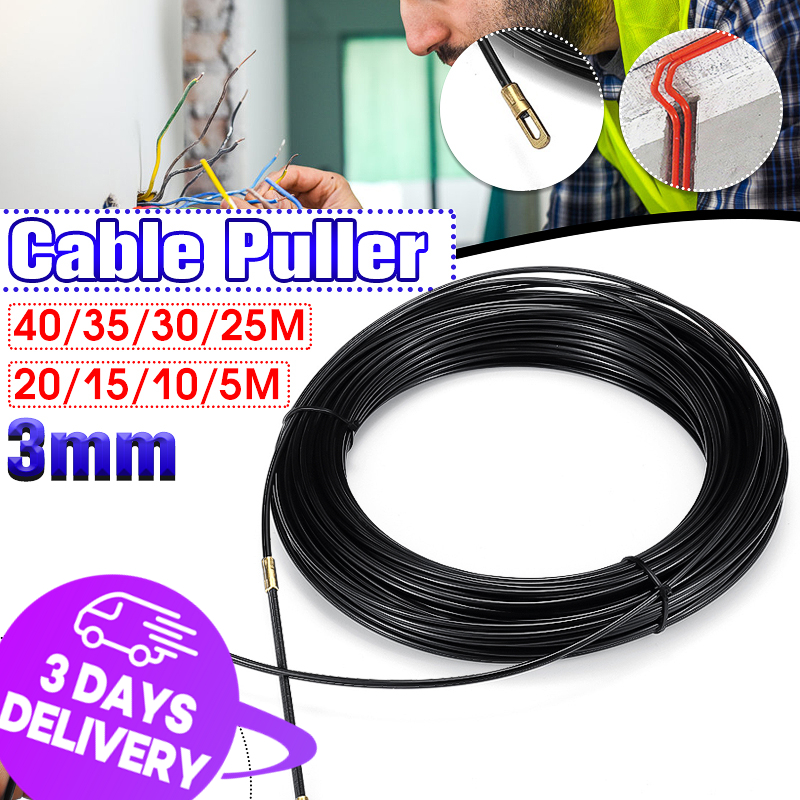 3MM 15M 30M Fiberglass Fish Tape Duct Rod Electric Push Puller For Cable pulling 