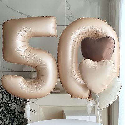 【CC】 40inch Number Balloons 0 1 2 3 4 5 6 7 8 9 Birthday 30 40 50 Foil Helium Air Globos