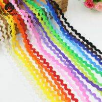 [HOT!] 20x2 Meter Grosgrain Ribbon Polyester Multicolor Zig Zag Ribbons DIY Handmade Material for Decoration Each Color 2 Meters F723 1