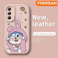 YIWESAN เคสโทรศัพท์ลายการ์ตูน A54 A34 A14ปลอกสำหรับ Samsung 5G,เคสโทรศัพท์ลายดีไซน์ใหม่บางโดราเอมอนน่ารักนุ่มหนังเคสป้องกันกล้องฝาปิดด้านหลังเลนส์เต็มรูปแบบเคสกันกระแทก