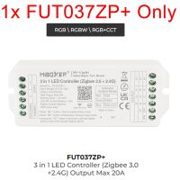 ZigBee + 2.4G FUT035ZP ชุดควบคุมไฟไฟ Led RF + FUT037ZP 2in1 + 3in1สำหรับสีเดียว RGB RGBW สีขาวคู่ RGB + CT 20A DC12-24V