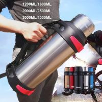 1200-4000ML Large Thermos Bottle Vacuum Flasks Stainless Steel Insulated Water Thermal Cup With Strap 48 Hours Insalation