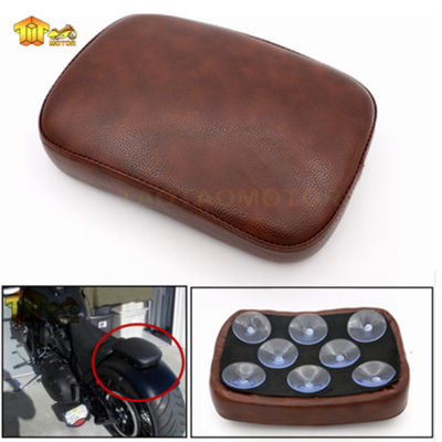 CK CATTLE KING อุปกรณ์เสริมรถจักรยานยนต์รูปสี่เหลี่ยมผืนผ้า Pillion Passenger PAD ที่นั่ง8ถ้วยดูดสำหรับ Harley Custom Chopper 2สี