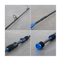 Solid Ice Fishing Rod Ice Fishing Rod Blue 2 Carbon Ultralight Solid Hard Adjustable Raft Outdoor Fishing Ice Carving Rod