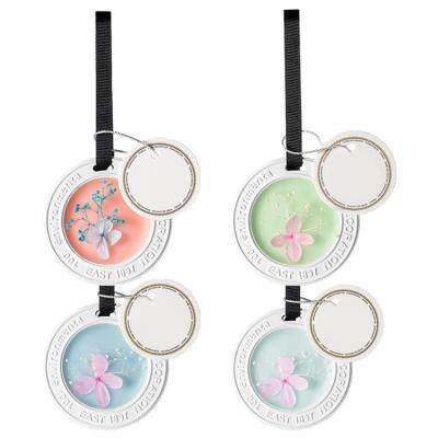 Car Fragrance Pendant Subtle Fragrance Air Freshener with Hanging Lanyard Flower Gypsum Air Freshener for Home Office sweet