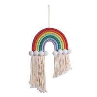 Rainbow Wall Hanging Macrame Tapestry Tassels Rainbow Shaped Wall Hangings For Home Room Decor Beautiful Dorm Decoration