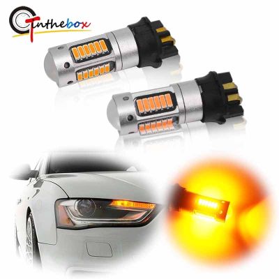 【CW】Gtinthebox Canbus PW24W PWY24W LED Bulbs For Audi BMW Volkswagen Turn Signal Light Daytime Running Light DRL Amber yellow White