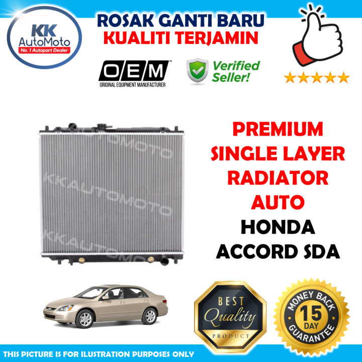 Honda Accord SDA Premium OEM Single Layer Radiator Tangki Air Coolant ...