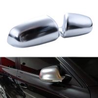 1Pair Car Wing Mirror Caps Matt Chrome Mirror Cover Rearview Side Mirror Cap S Line for -Audi 2009-2011 A6 2008-2012 A4