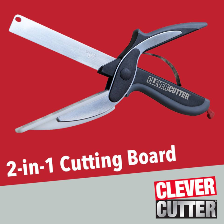 Clever Cutter 2-in-1 Knife & Cutting Board- Quickly Chops Your Favorite  Fruits, Vegetables, Meats, Cheeses & More in Second, Replace your Kitchen