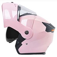 【LZ】♨☬  Capacete masculino de rosto inteiro rosa lente dupla para motocicleta scooter modular motocross motorbike automobilismo