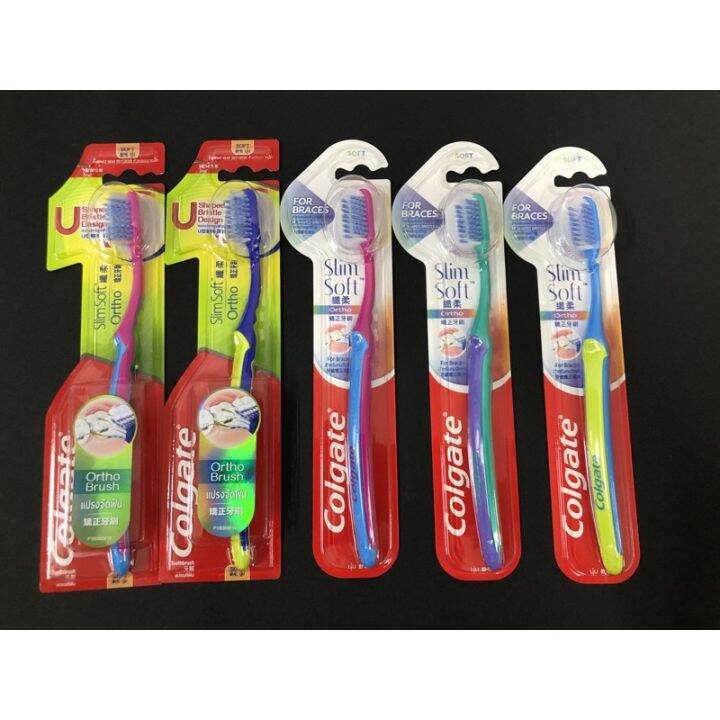 ORTHO TOOTH BRUSH Colgate Slimsoft Orthodontic Ortho Braces Toothbrush