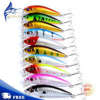 Minnow Fishing Lure Vib 7.2ซม. 8.7G 3d ตา Bionic Hard เหยื่อตกปลาประดิษฐ์อุปกรณ์เสริมสำหรับน้ำจืดน้ำทะเล