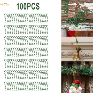  100 Pack Ornament Hooks, Christmas Ornament Hooks