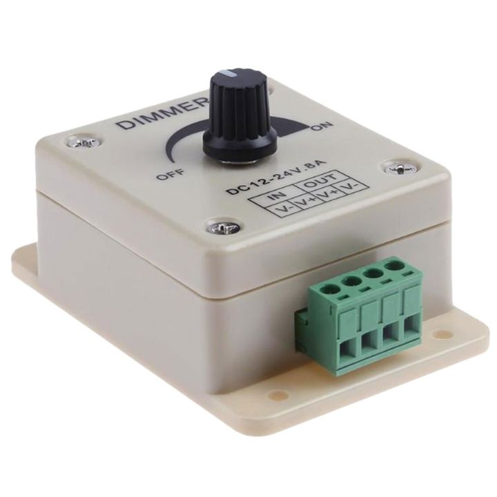 worth-buy-sakelar-peredup-pwm-ลูกบิดหรี่แสง-monotone-optical-switch-dc12v-24v-แรงดันไฟฟ้า8a-ควบคุมตัวควบคุมปรับความสว่างได้