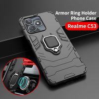 เคสสำหรับ Realme C51 C55 C53 RealmeC53 NFC C 55 53 51 4G 2023ที่ยึดแหวนเกราะเคสโทรศัพท์แฟชั่นกันกระแทกฝาครอบด้านหลัง