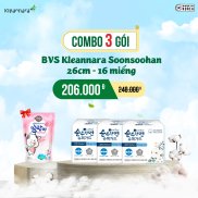 Combo 3 gói băng vệ sinh Kleannara Soonsoohan Hàn Quốc ban ngày size M