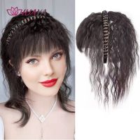 ✜⊕ Synthetic Topper Hairpiece Women Headband Wig Short Wave Hair Clips Topper Fake Hair Extensions Heat Resistant Clip in Hair Piec