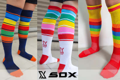 ถุงเท้าฟุตบอลเบสิค เรนโบว์ SOX SOX20002