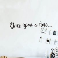 WJWY Once Upon A Time Wall Sticker Children Kids Room Bedroom Wall Art Decals Home Decoration Murals Vinyl Nursery Wall Decor Tapestries Hangings