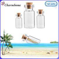 CHARMHOME 10x น่ารัก ว่างเปล่า คอนเทนเนอร์ขนาดเล็ก พร้อมจุกจุก โปร่งใส Tiny Small ขวดข้อความ