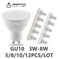 【CC】﹉  5-12PCS spot light GU10 AC220V AC100-240V No flicker Warm white 5W 6W 7W 8W You can replace the 50W halogen