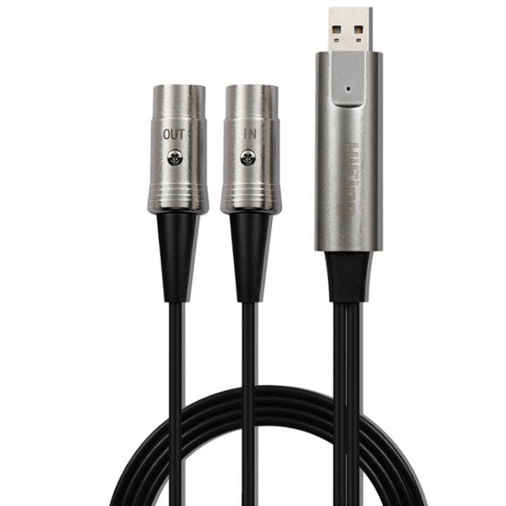 HiFing USB INOUT MIDI Cable One in One Out Interface 5 Pin Line