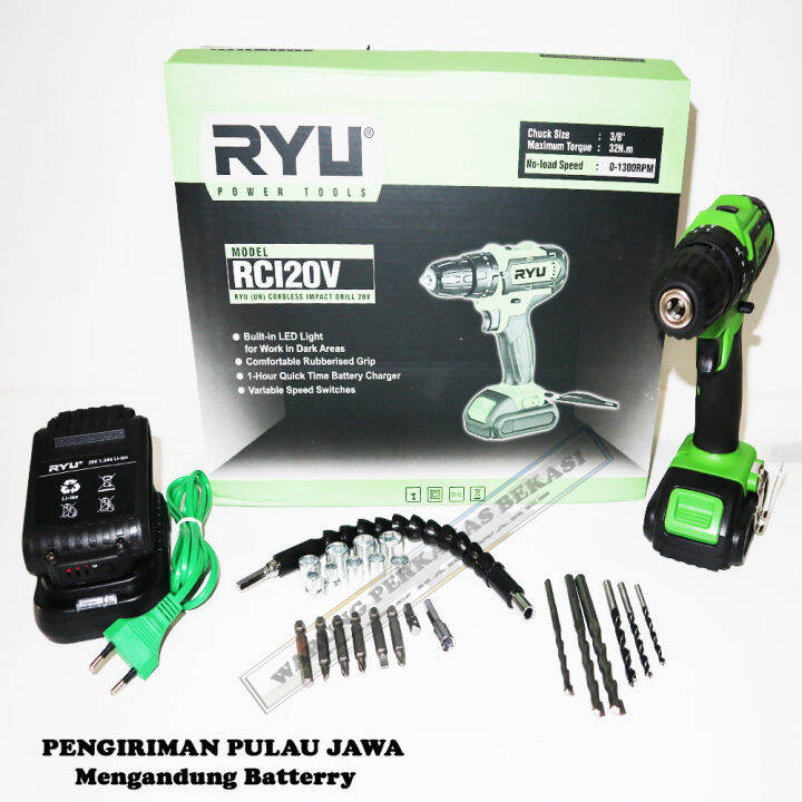 Original Ryu Cordless Impact Rci Volt Mesin Bor Bolak Balik Mm