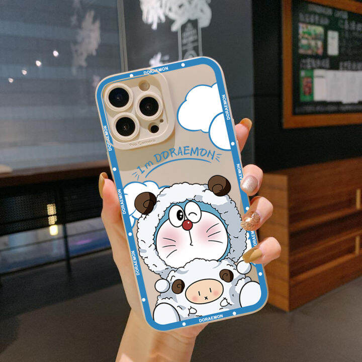 เคสสำหรับ-xiaomi-โทรศัพท์-m3-poco-m4-m5-x3-x4-x5โปร5g-c40-c55ชุดนอนการ์ตูนโดราเอมอนฝาครอบขอบสี่เหลี่ยมฝาครอบป้องกันเลนส์เต็ม