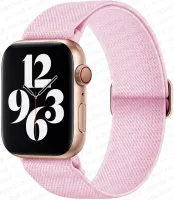 สายไนลอนสำหรับสายคาด Apple Watch 44มม. 40มม. 38มม. 42มม. สร้อยข้อมือโดนัทมัดผมยืดหยุ่นได้เดี่ยวแบบปรับได้ IWatch Series 3 4 5 6 Se 7