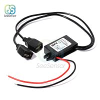 DC 12V ถึง5V 3A 15W เครื่องควบคุมเครื่องแปลงไฟไฟฟ้าในรถยนต์แบบสองขั้นตอน USB อะแดปเตอร์เอาต์พุตจ่ายไฟ