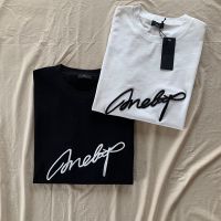 COD 8NYO 2023ss Korean new fashion brand Arieloop mens and womens same large printed letter AT shirt top short sleeve hair replacement