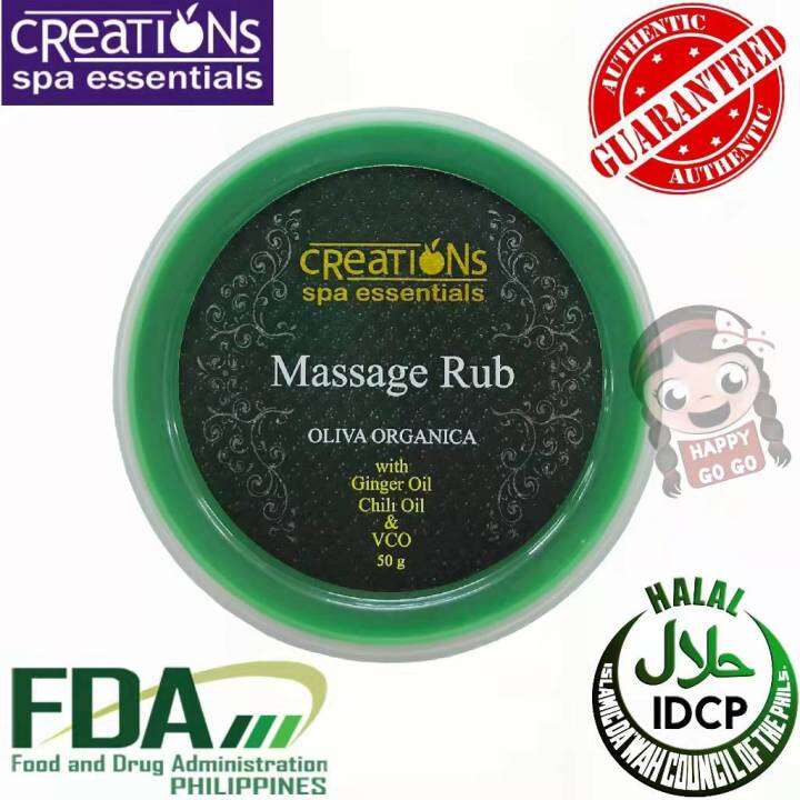 HAPPY GOGO ORIGINAL Creations Spa Essentials Pain Relief Rub 50G OLIVA ORGANICA Lazada PH