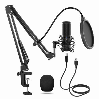 TONOR USB Microphone Kit, Streaming Podcast PC Condenser Computer Mic for Gaming, YouTube Video, Recording Music, Voice Over，Studio Mic Bundle with Adjustment Arm Stand, Q9