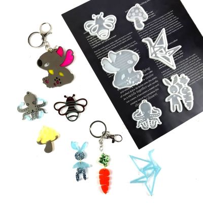 【CC】▨♂卍  Easter Keychain Epoxy Resin Mold Carrot Pendant Silicone Mould Crafts Jewelry Casting Tools