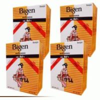 Bigen Hair coloring บีเง็น ผงย้อมผม เอ สีดำ 6 g. (4 กล่อง)