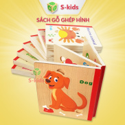 Đồ chơi trẻ em s-kids sách gỗ ghép hình cho bé từ 2 đến 5 tuổi
