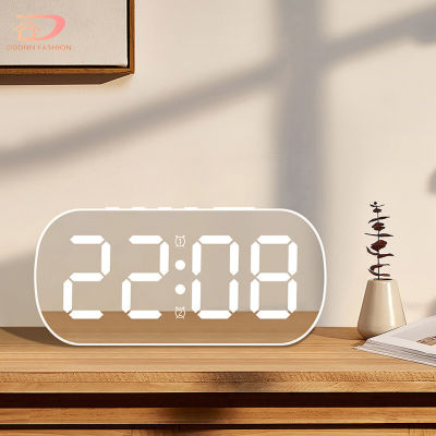 โต๊ะกระจกนาฬิกานาฬิกาปลุกดิจิตอล Led ความสว่าง5ปรับระดับได้ของขวัญนาฬิกาตกแต่งบ้านสำหรับเด็กนักเรียน