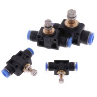 4 Styles Pneumatic Airflow Regulator 4mm 6mm 8mm 10mm OD Hose Tube Gas Flow Adjust Valve Connector Fitting Air Speed Controller