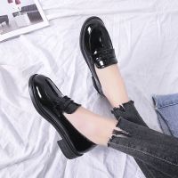 35-43 Size Fashion Large Womens Shoes JK Uniform Korean Platform Round Toe Mary Non-slip Patent Leather Ladies Small Commuter